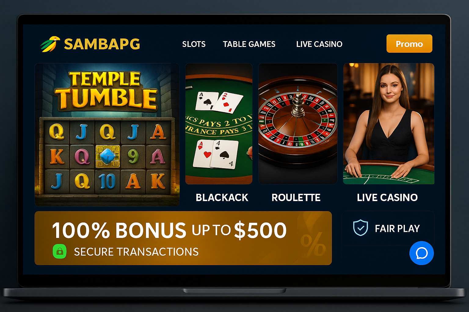 Jogos de cassino online SAMBAPG